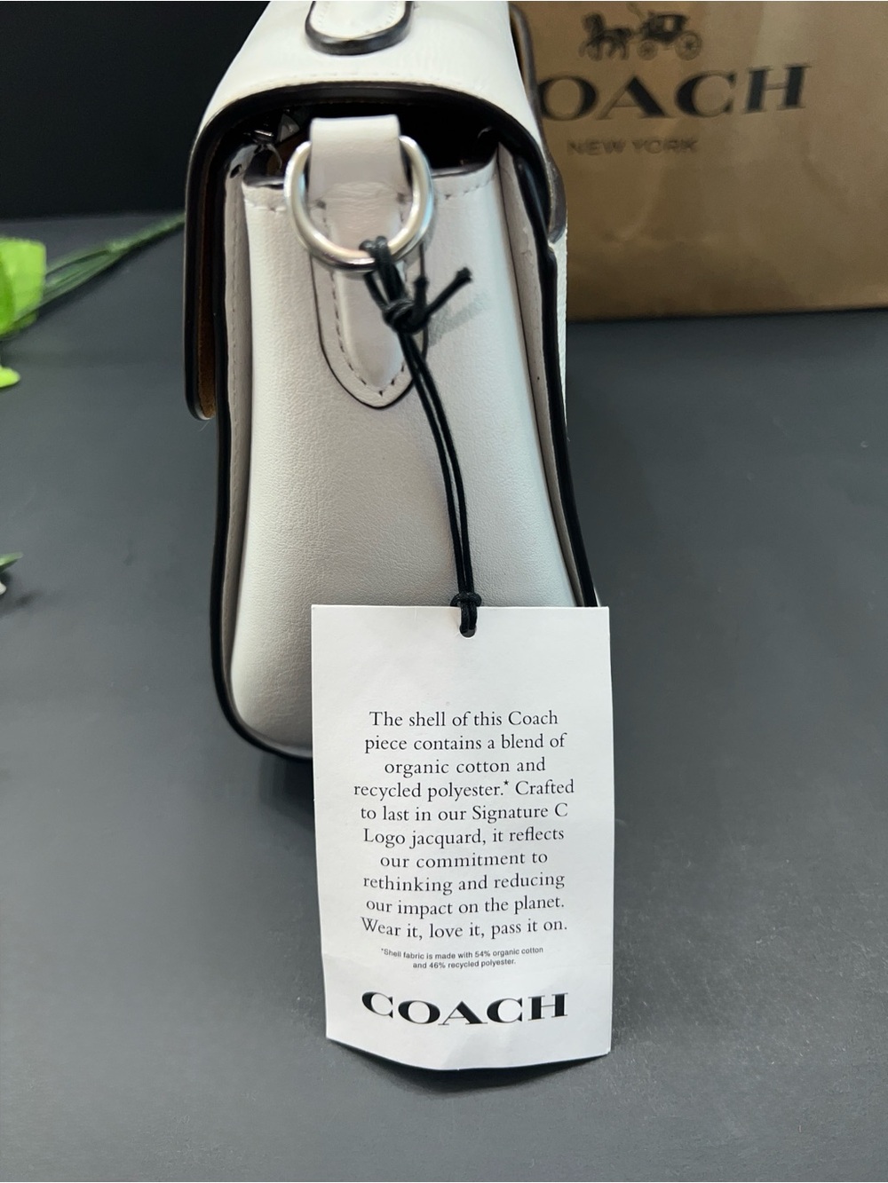 NWT Coach Small Morgan Satchel Top Handle Crossbody
Signature White Silver - Picture 9 of 12
